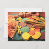 Carte Poisson, écailles d'art populaire (Devant)