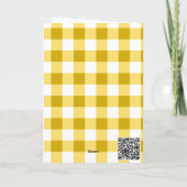 Carte Poisson et En vichy jaune Ballons Numéro 1er anniv (Dos)