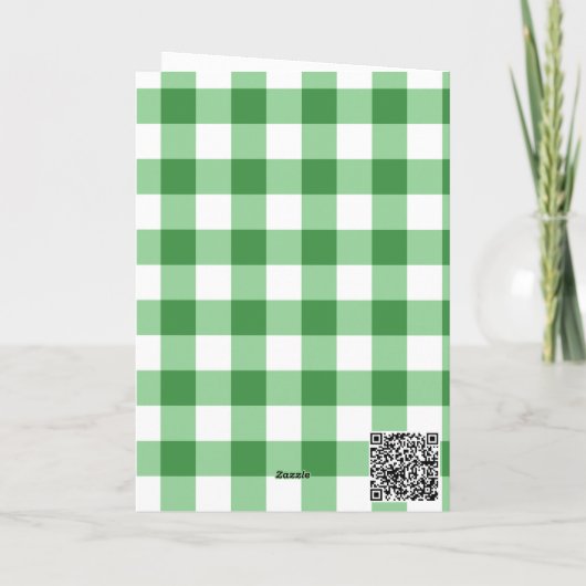 Carte Poisson et En vichy vert Ballotte Numéro 1er anniv (Dos)