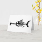Carte Poisson fossile de requin guitare (Fleur jaune)