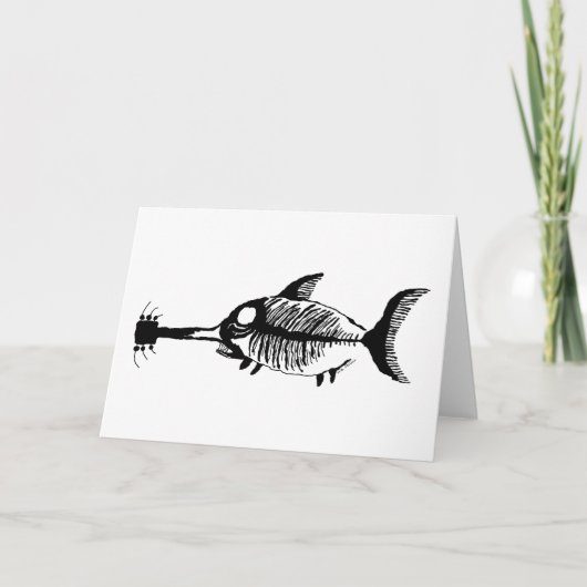 Carte Poisson fossile de requin guitare (Devant)