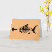 Carte Poisson fossile de requin guitare (Fleur jaune)
