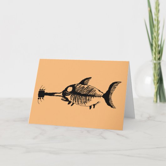 Carte Poisson fossile de requin guitare (Devant)