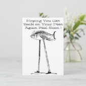 Carte Poisson humoristique sur pilotis avec chaussures o (Debout devant)