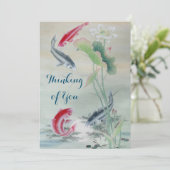 Carte Poisson Koi avec Lotus (Debout devant)