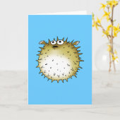 Carte poisson-pub amusant (Fleur jaune)