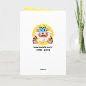 Carte Poisson rouge contrarié (anniversaire) (Dos)