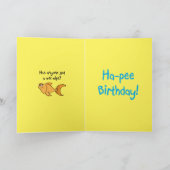 Carte Poisson rouge contrarié (anniversaire) (Intérieur)