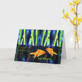 Carte Poisson rouge de Norooz dans l'eau, de tous les (Fleur jaune)