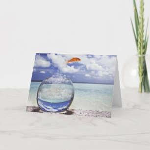 Carte Poisson sautant de l'aquarium