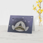 Carte Poisson Stargazer Mon Amour Est Profond Funny Anni (Fleur jaune)