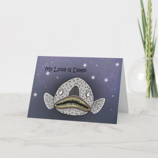 Carte Poisson Stargazer Mon Amour Est Profond Funny Anni (Devant)