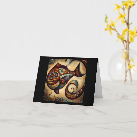 Carte Poissons 1 (Fleur jaune)