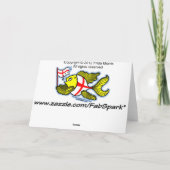 Carte Poissons anglais de drapeau de St Georges de jour (Dos)