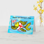 Carte Poissons anglais de drapeau de St Georges de jour (Fleur jaune)