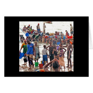 Carte, "poissons de achat de foule des pêcheurs "