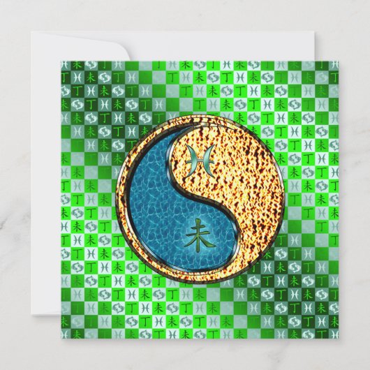 Carte Poissons et chèvre (Devant)