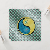 Carte Poissons et lapin métallique (Devant/Arrière en situation)