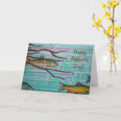 Carte Poissons et racines de fête des pères (Fleur jaune)