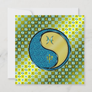 Carte Poissons et singe métallique