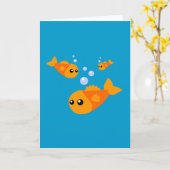 Carte Poissons mignons (Fleur jaune)
