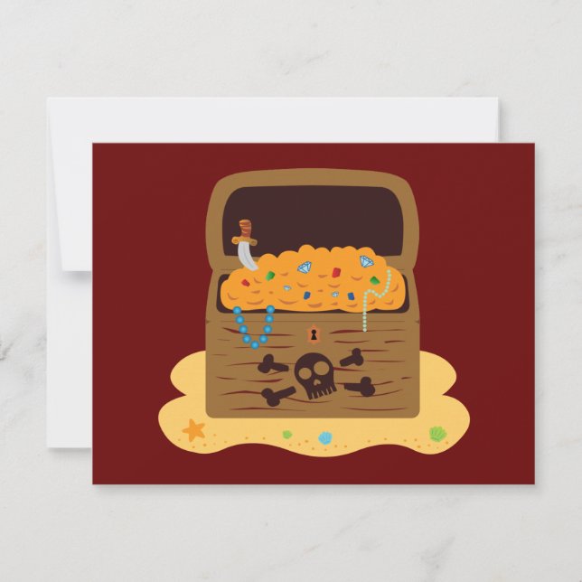 Carte Poitrine au trésor de pirate (Devant)