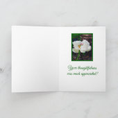 Carte Poitrine Florale/Blanche/ Merci (Intérieur)