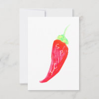 Poivrons aquarelle peints à la main Red Chili