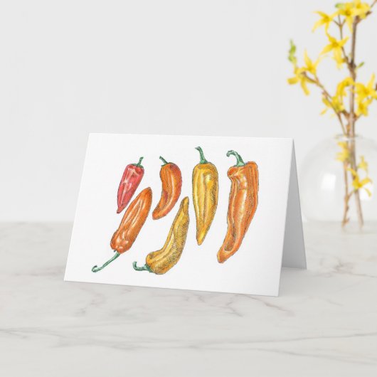 Carte Poivrons doux (Fleur jaune)