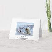 Carte Polar Bear Cub & Penguin Best Friends Card (Dos)