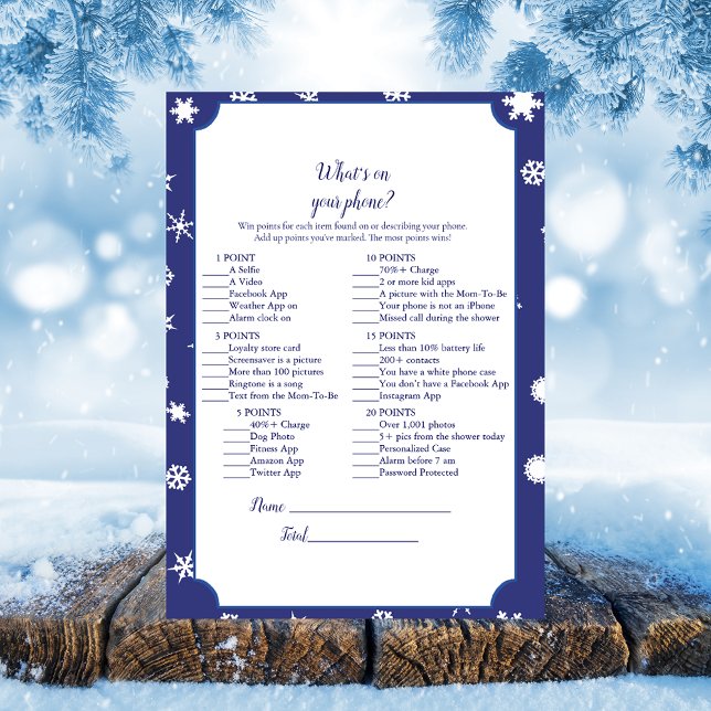Carte Polar Bear What's On Your Phone Baby shower Jeu (Créateur téléchargé)