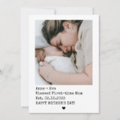 Carte Polaroid Style 2 Photos Première Fête des Mè (Devant)