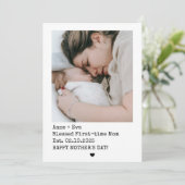 Carte Polaroid Style 2 Photos Première Fête des Mè (Debout devant)