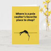 Carte Pole Vaulter Clearing Store Sports (Fleur jaune)