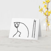 Carte Pole Vaulting Stickman (Fleur jaune)
