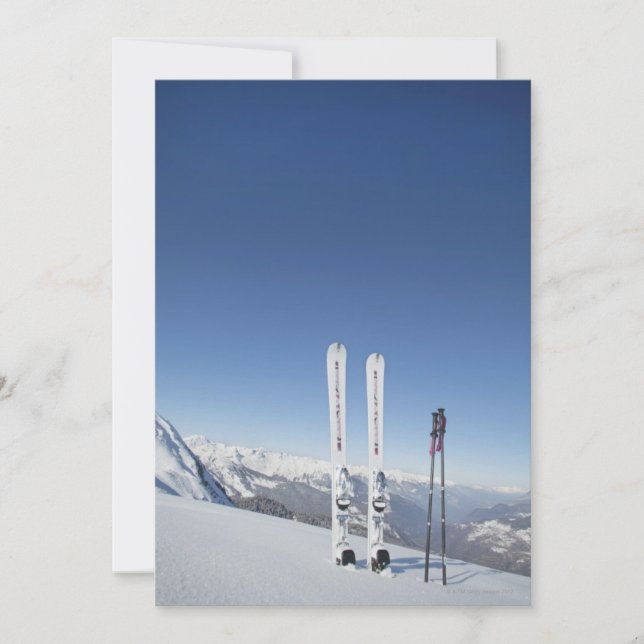 Carte Pôles de ski et de ski (Devant)
