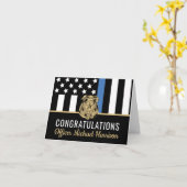 Carte Police Academy Blue Line Félicitations Diplôme (Fleur jaune)