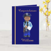 Carte Police Academy Graduation Card (Fleur jaune)