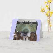 Carte Police de Basset Hound (Fleur jaune)