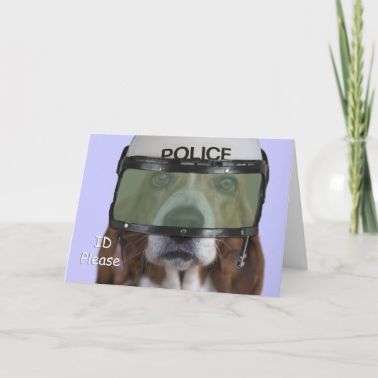 Carte Police de Basset Hound (Devant)