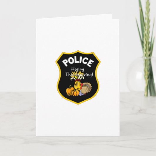 Carte Police de Thanksgiving (Devant)