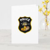 Carte Police de Thanksgiving (Fleur jaune)