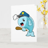 Carte Police des poissons casquette de police (Fleur jaune)