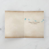 Carte police floral forever mariage sur fond brun textur (Intérieur)