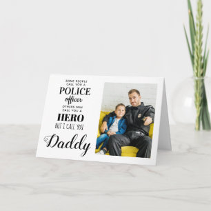 Carte Police Officier Hero Daddy Fête des pères Photo