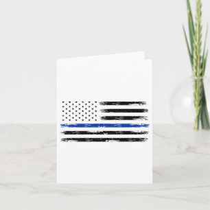 Carte Police Officier Us États-Unis Drapeau Américain Mi