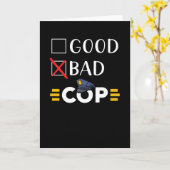 Carte Police policière drôle (Fleur jaune)