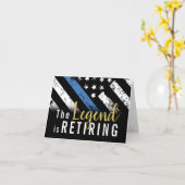 Carte Police Retraite Ligne bleue Drapeau Application de (Fleur jaune)