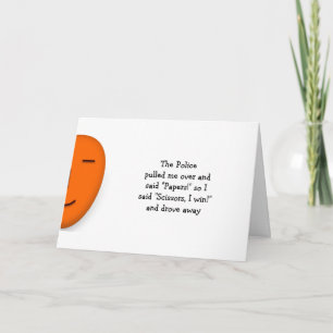 Carte Police Rock Paper Scissors Funny Joke Humor Quote