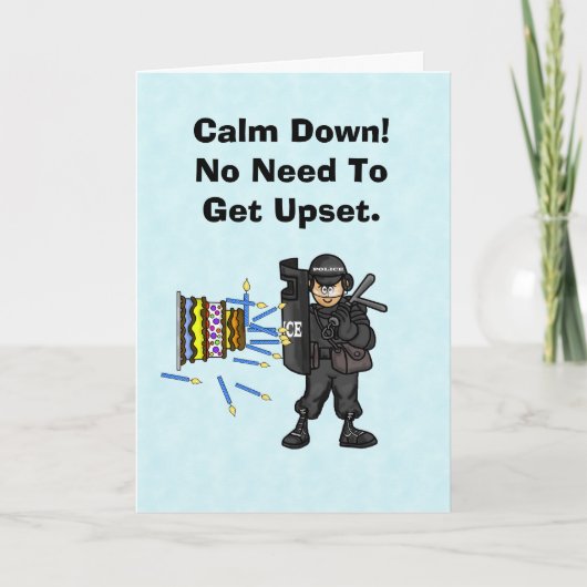 Carte Police SWAT Team Member Fundy Birthday Card (Devant)